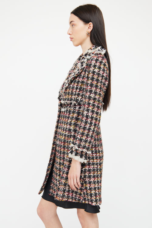 Multi Colour Tweed Coat Dolce & Gabbana