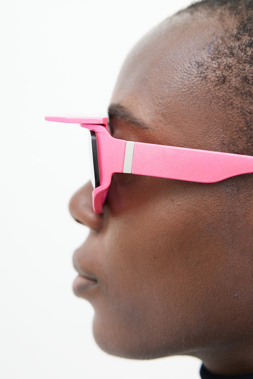 Dolce & Gabbana Pink DG6177 Glitter Visor Sunglasses