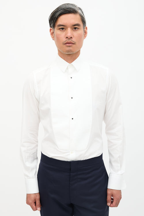 Dolce & Gabbana Pique Bib Tuxedo Shirt
