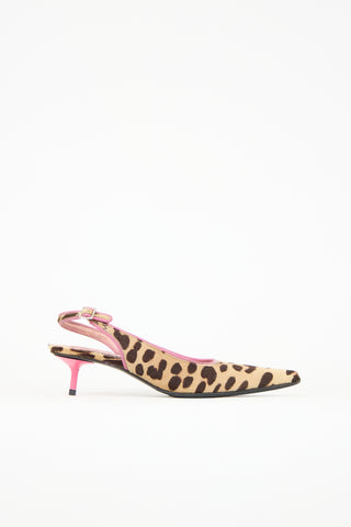 Dolce & Gabbana Hair Printed Slingback Pump