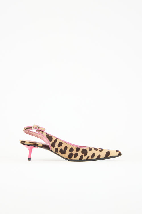 Dolce & Gabbana Hair Printed Slingback Pump