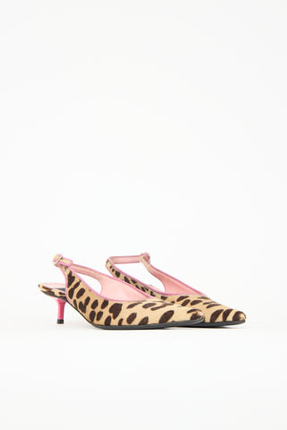 Dolce & Gabbana Hair Printed Slingback Pump