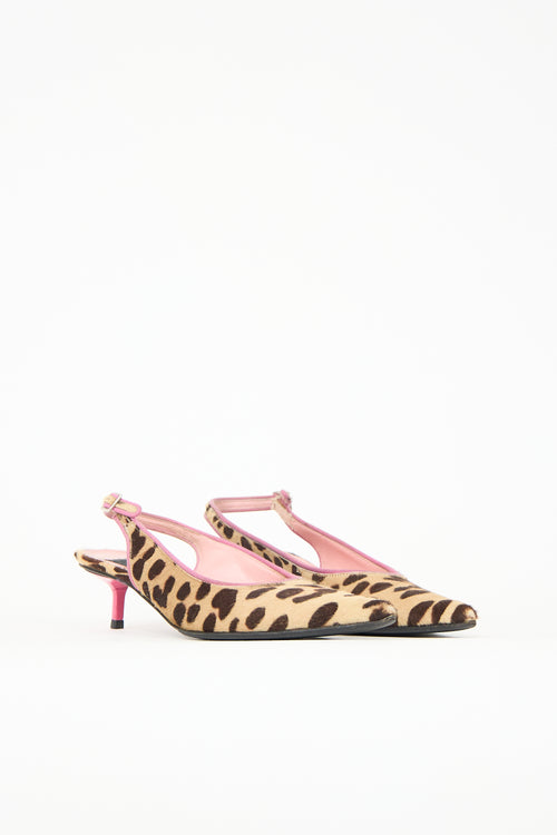 Dolce & Gabbana Hair Printed Slingback Pump