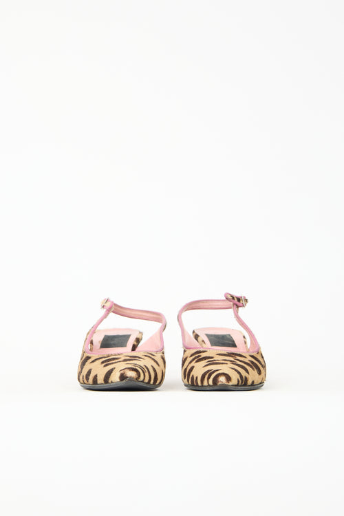 Dolce & Gabbana Hair Printed Slingback Pump