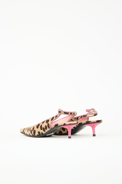 Dolce & Gabbana Hair Printed Slingback Pump