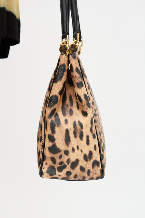 Dolce & Gabbana Printed Large Miss Sicily Tote Bag