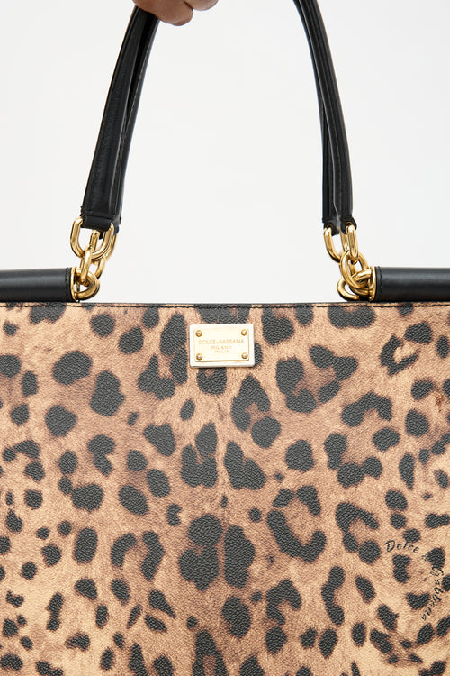 Dolce & Gabbana Printed Large Miss Sicily Tote Bag