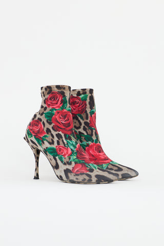 Dolce & Gabbana Printed Stretch Sock Boot