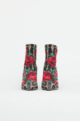 Dolce & Gabbana Printed Stretch Sock Boot
