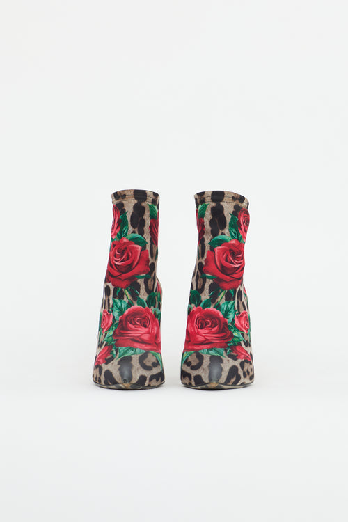 Dolce & Gabbana Printed Stretch Sock Boot