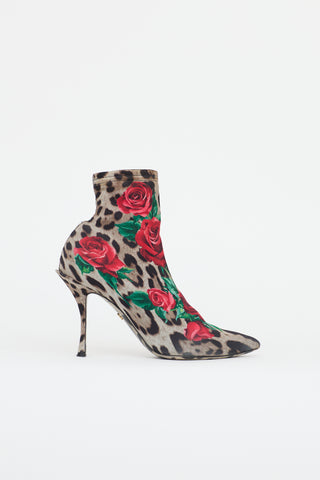 Dolce & Gabbana Printed Stretch Sock Boot