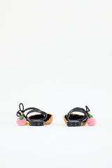 Dolce & Gabbana Raffia Anchor Embellished Flat