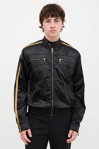 Dolce & Gabbana Satin Bomber Jacket