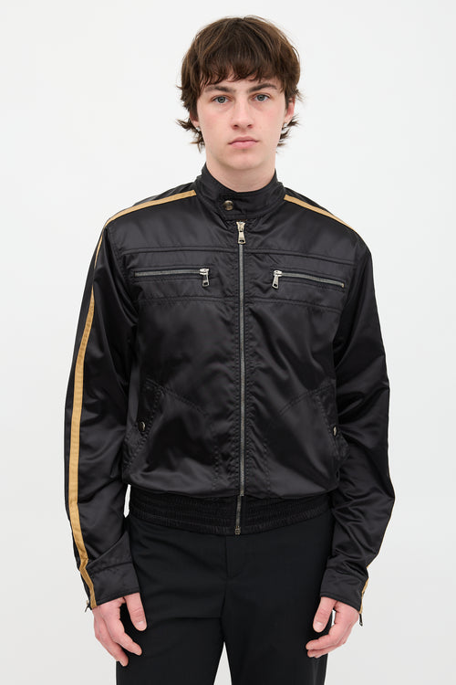Dolce & Gabbana Satin Bomber Jacket