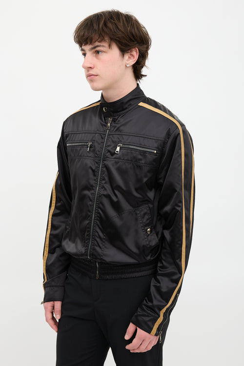 Dolce & Gabbana Satin Bomber Jacket