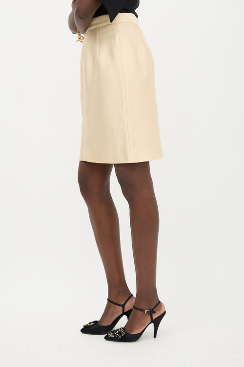 Dolce & Gabbana Satin Midi Skirt