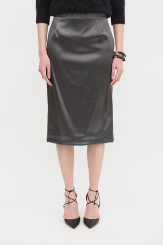 Dolce & Gabbana Satin Pencil Skirt