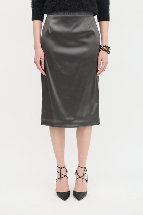 Dolce & Gabbana Satin Pencil Skirt