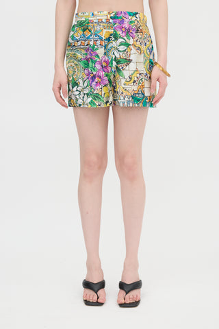 Dolce & Gabbana Satin Printed Shorts