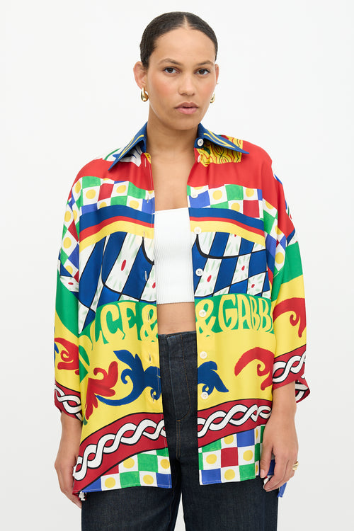 Dolce & Gabbana Silk Carretto Printed Shirt