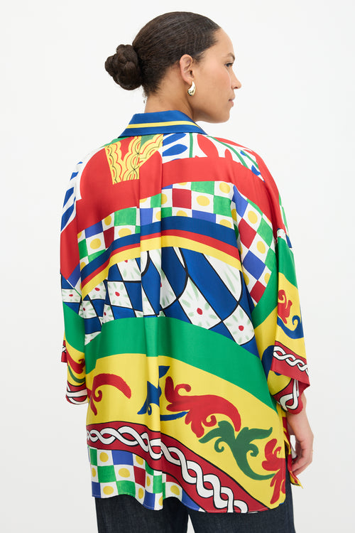 Dolce & Gabbana Silk Carretto Printed Shirt