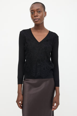 Dolce & Gabbana Silk Lace Sweater