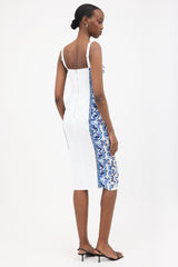 Dolce & Gabbana Silk Majolica Print Bustier Dress