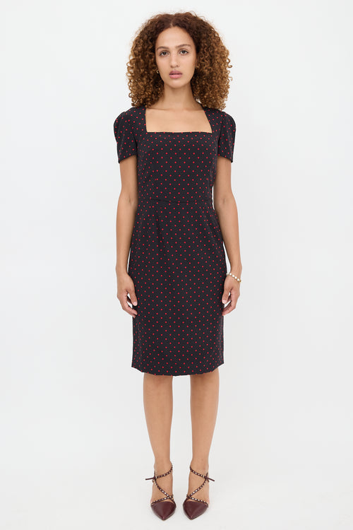 Dolce & Gabbana Silk Polka Dot Dress