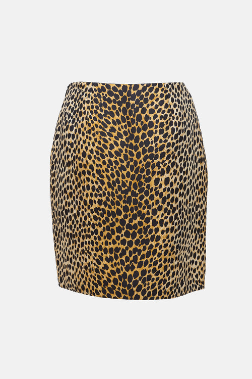 Dolce & Gabbana Silk Satin Printed Mini Skirt