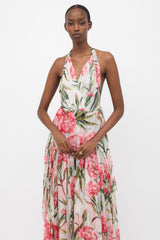 Dolce & Gabbana Silk Sheer Floral Dress