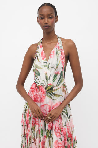 Dolce & Gabbana Silk Sheer Floral Dress