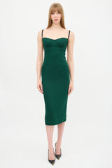 Dolce & Gabbana Sparkly Silk Bustier Dress