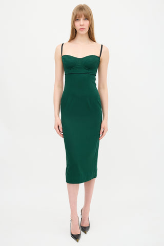 Dolce & Gabbana Sparkly Silk Bustier Dress