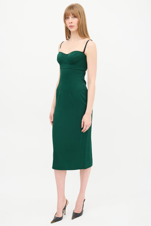 Dolce & Gabbana Sparkly Silk Bustier Dress