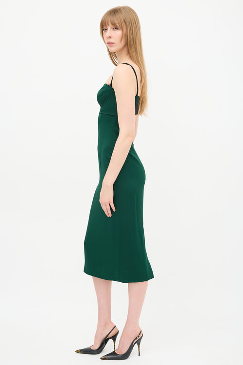 Dolce & Gabbana Sparkly Silk Bustier Dress