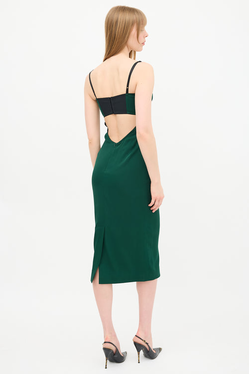 Dolce & Gabbana Sparkly Silk Bustier Dress