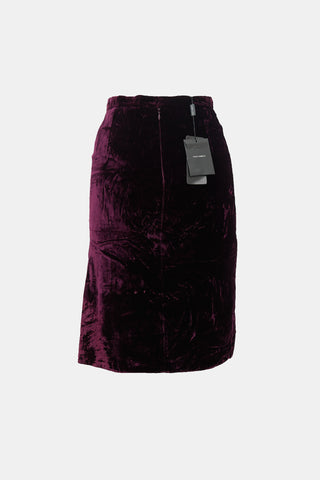 Dolce & Gabbana Velvet Fluted Skirt