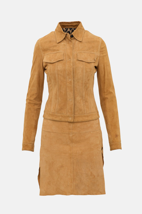 Dolce & Gabbana Vintage Suede Co-Ord Set