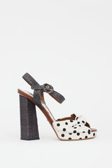 Dolce & Gabbana White & Multicolour Polka Dot Sandal