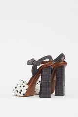 Dolce & Gabbana White & Multicolour Polka Dot Sandal