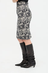 Dolce & Gabbana Wool Printed Pencil Skirt