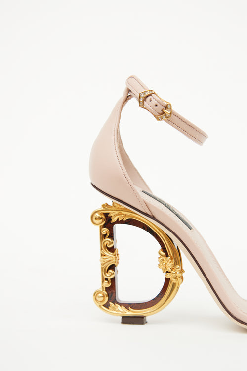 Dolce & Gabbana Pink DG Baroque  Sandal