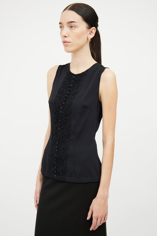 Dolce & Gabbana Black Lace Panel Top