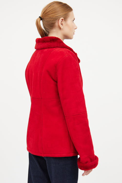 Dominic Bellissimo Red Shearling Coat