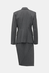 Donna Karan Wool Pinstripe Skirt Suit