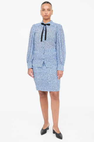 Dorothee Schumacher Polka Dot Pleated Shirt