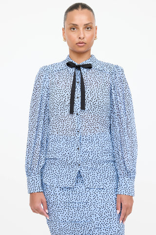 Dorothee Schumacher Polka Dot Pleated Shirt
