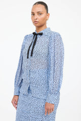Dorothee Schumacher Polka Dot Pleated Shirt