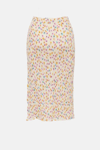 Smocked Floral Skirt