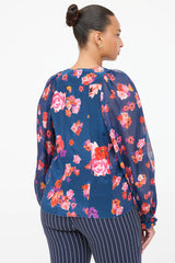 Dorothee Schumacher Silk Floral Pleated Top